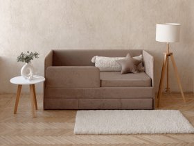 Диван-кровать Happy (капучино) в Хорошем - horoshee.mebel-nsk.ru | фото