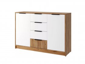 Комод КМ-002 Ивис (дуб крафт золотой/белый) в Хорошем - horoshee.mebel-nsk.ru | фото