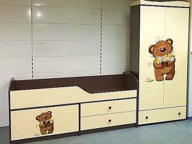 Кровать детская Мишутка-2 в Хорошем - horoshee.mebel-nsk.ru | фото