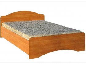 Кровать двуспальная 1,6м-1 (круглая спинка) в Хорошем - horoshee.mebel-nsk.ru | фото