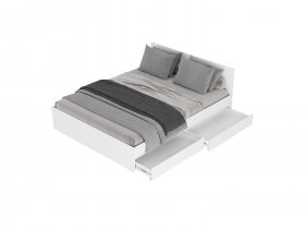 Кровать двуспальная с ящиками 1,4м Симпл КР-12 в Хорошем - horoshee.mebel-nsk.ru | фото