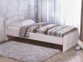 Кровать односпальная 80 с низкой спинкой (ясень шимо светлый) в Хорошем - horoshee.mebel-nsk.ru | фото
