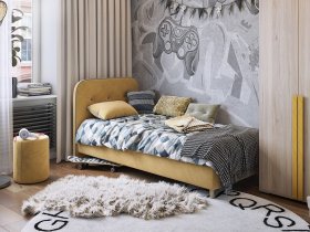 Кровать односпальная Лео 0,9 м в Хорошем - horoshee.mebel-nsk.ru | фото