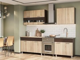 Кухонный гарнитур Босфор 2,0м (дуб сонома/венге) в Хорошем - horoshee.mebel-nsk.ru | фото