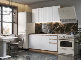 Кухонный гарнитур Ника 1,6 м (белый) в Хорошем - horoshee.mebel-nsk.ru | фото