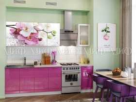 Кухонный гарнитур Орхидея (сиреневый) в Хорошем - horoshee.mebel-nsk.ru | фото