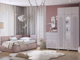Модульная детская Милана (белое дерево/сакура) в Хорошем - horoshee.mebel-nsk.ru | фото