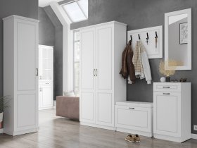 Модульная прихожая Апполия прихожая (белый/белый дуб) в Хорошем - horoshee.mebel-nsk.ru | фото