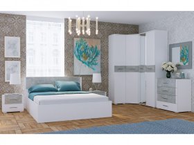 Модульная спальня Бьянка (белый/бетон) в Хорошем - horoshee.mebel-nsk.ru | фото