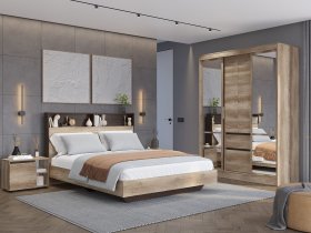 Модульная спальня Энигма (венге/дуб каньон) в Хорошем - horoshee.mebel-nsk.ru | фото