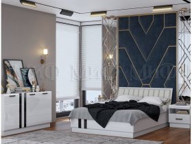 Модульная спальня Магнолия  (белый глянец) в Хорошем - horoshee.mebel-nsk.ru | фото