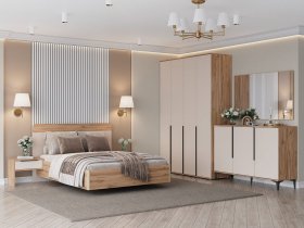 Модульная спальня Сицилия (дуб альпийский/тефия) в Хорошем - horoshee.mebel-nsk.ru | фото