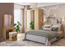 Модульная спальня Виктория-1 (дуб крафт золотой) в Хорошем - horoshee.mebel-nsk.ru | фото
