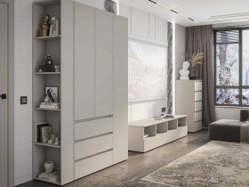 Модульная стенка Люмо (кашемир) в Хорошем - horoshee.mebel-nsk.ru | фото