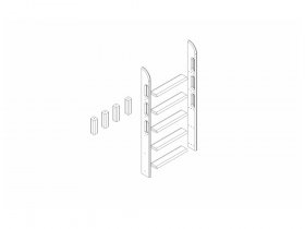 Пакет №10 Прямая лестница и опоры для двухъярусной кровати Соня в Хорошем - horoshee.mebel-nsk.ru | фото