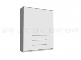 Шкаф 1600 с ящиками Челси (белый) в Хорошем - horoshee.mebel-nsk.ru | фото
