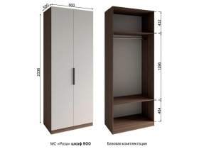 Шкаф 900 Роза (орех франклин карамельный/бежевый скин) в Хорошем - horoshee.mebel-nsk.ru | фото