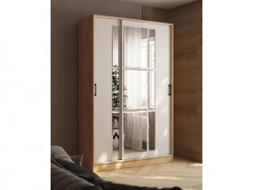 Шкаф-купе 1,4м «Стиль-2» (дуб крафт золотой/кашемир) в Хорошем - horoshee.mebel-nsk.ru | фото