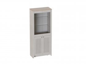 Шкаф-витрина двухдверная Валенсия (гостиная) в Хорошем - horoshee.mebel-nsk.ru | фото
