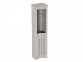 Шкаф-витрина однодверная Валенсия (гостиная) в Хорошем - horoshee.mebel-nsk.ru | фото
