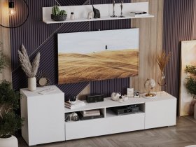 Стенка «Сильвия» (белый ясень) в Хорошем - horoshee.mebel-nsk.ru | фото
