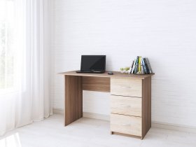 Стол письменный Сити-1 (ясень шимо темный/дуб сонома) в Хорошем - horoshee.mebel-nsk.ru | фото