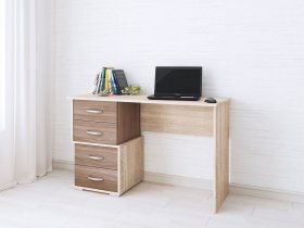 Стол письменный Сити-2 (ясень шимо темный/дуб сонома) в Хорошем - horoshee.mebel-nsk.ru | фото