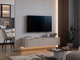 Тумба 2 Рич (кашемир/фрапучино матовый/черный) в Хорошем - horoshee.mebel-nsk.ru | фото