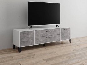 Тумба под ТВ Парус-13 (белый/ателье светлое) в Хорошем - horoshee.mebel-nsk.ru | фото