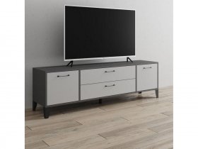Тумба под ТВ Парус-13 (графит серый/камень серый) в Хорошем - horoshee.mebel-nsk.ru | фото