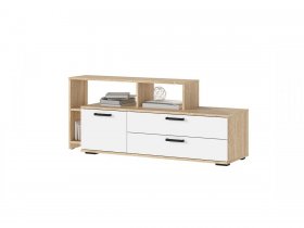 Тумба под ТВ ТВ-01 Санса (дуб сонома/белый) в Хорошем - horoshee.mebel-nsk.ru | фото
