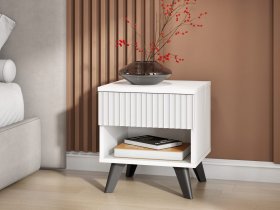 Тумба прикроватная Эккервуд (белый) в Хорошем - horoshee.mebel-nsk.ru | фото